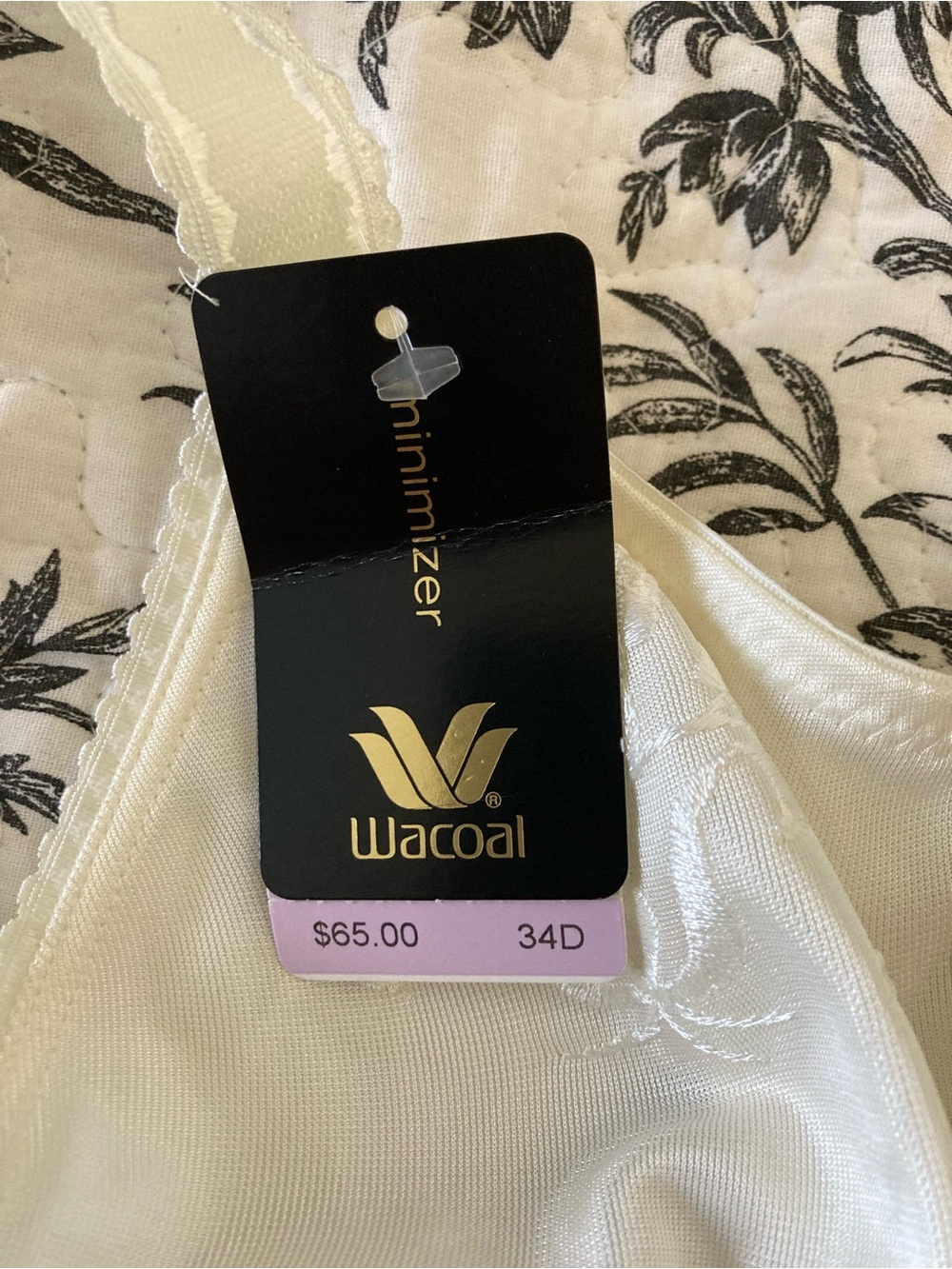 Wacoal Ivory Satin Support Bra with Embroidery - Picture 4 of 4